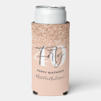 Girly glitter sparkle modern 40th birthday party