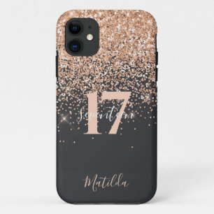 Girly glitter sparkle modern  birthday  Case-Mate  iPhone 11 Case