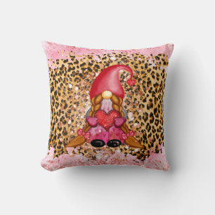Girly Gnome Valentine Decor Cushion