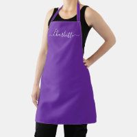 Girly grape purple custom script name monogram