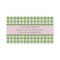 Girly Green Gingham Monogram Country Pink Ribbon