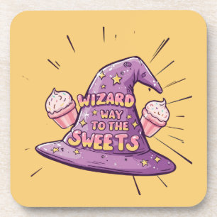Girly Halloween - Wizard Way to the Sweets Coaster