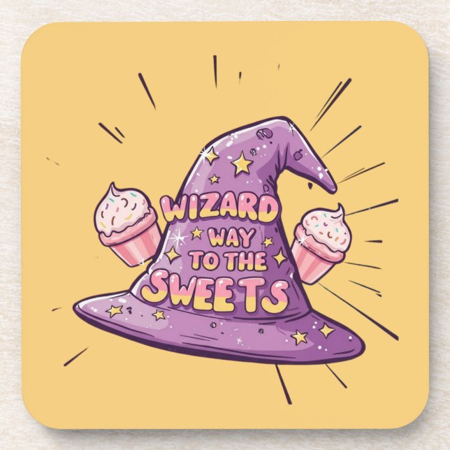 Girly Halloween - Wizard Way to the Sweets Coaster (Front)