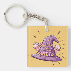 Girly Halloween - Wizard Way to the Sweets Key Ring
