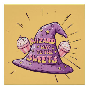 Girly Halloween - Wizard Way to the Sweets Poster