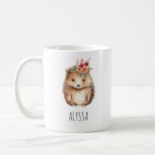 Girly Hedgehog  Coffee Mug