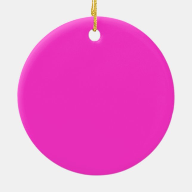 Girly Hot Pink Ceramic Tree Decoration (Back)