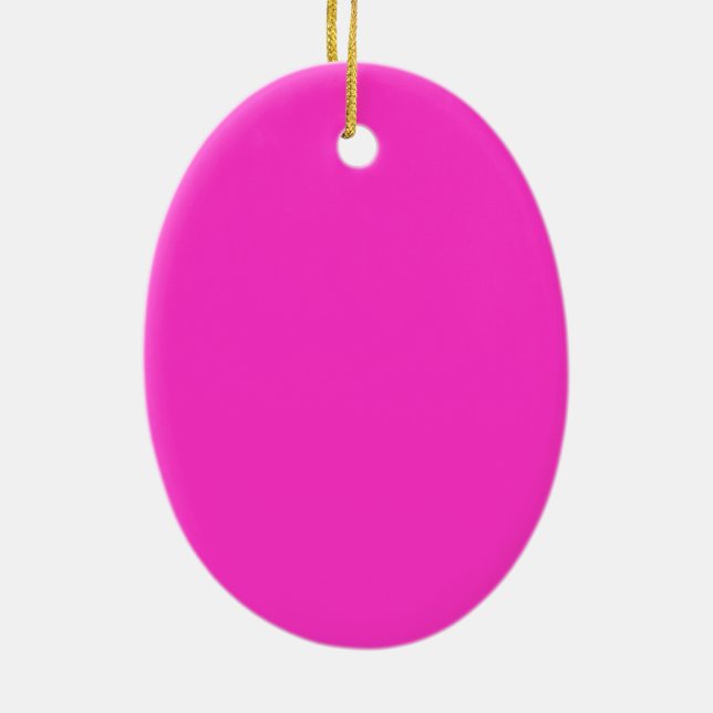 Girly Hot Pink Ceramic Tree Decoration (Back)