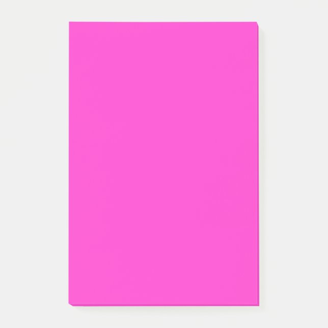 Girly Hot Pink Colour Background Customise It! Post-it Notes (Front)