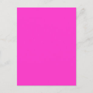 Girly Hot Pink Colour Background Customise It! Postcard
