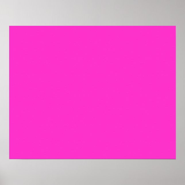 Girly Hot Pink Colour Background Customise It! Poster (Front)