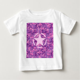Girly Hot Pink Digital Camouflage Camo Baby T-Shirt