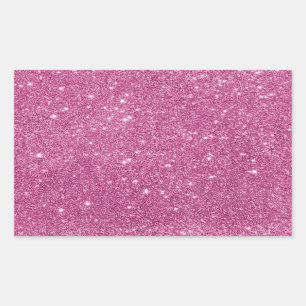 Girly Hot Pink Glitter  Classic  Square Sticker