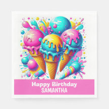 gIRLY ice cream birthday party 