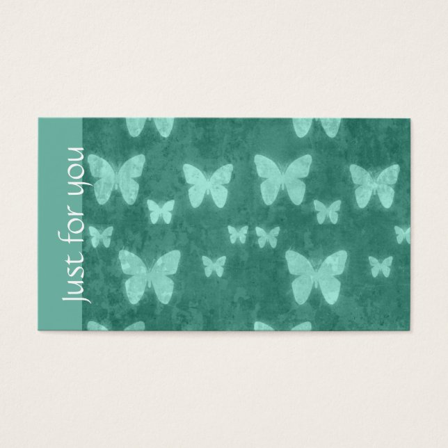 Girly Jade Green Butterfly | Spa Gift Cards (Front)
