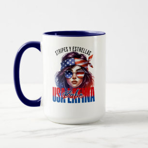 Girly Latina  Fourth of July Independence Day Cook Mug