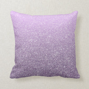 Girly Lavender Faux Glitter Pattern Cute Modern Cushion