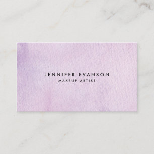 Girly Lavender Pink Watercolor Designer Business Card