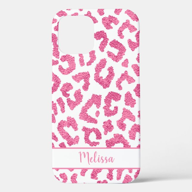 Girly Leopard Animal Print Pattern Personalised Case-Mate iPhone Case (Back)