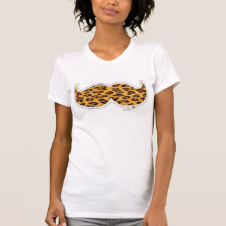 girly leopard moustache T-Shirt