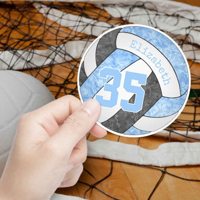 girly light blue black volleyball team colours (Creator Uploaded)