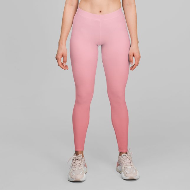 Girly Light Pink Coral Gradient Leggings (Creator Uploaded)
