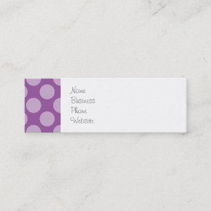 Girly Light Purple Polka Dots on Purple Cute Gifts Mini Business Card