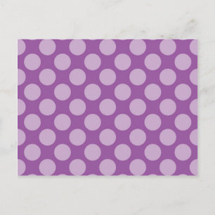 Girly Light Purple Polka Dots on Purple Cute Gifts Postcard