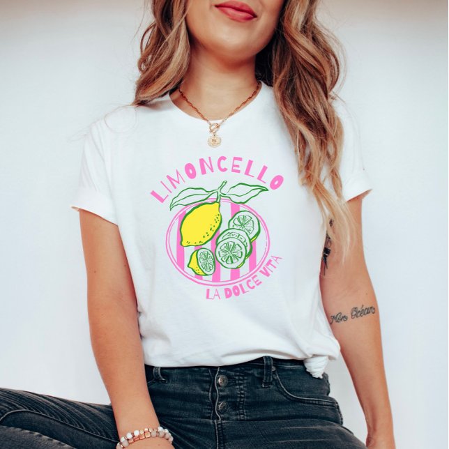 Girly Limoncello– La Dolce Vita Pink T-Shirt (Creator Uploaded)