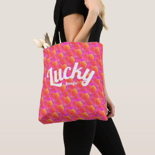 Girly Lucky Pink Clover  St Patrick Irish Pattern Tote Bag