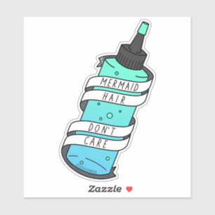 Girly Mermaid Hair Dye Bottle Cute Cartoon 