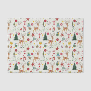 Girly Merry Christmas Deer   Tissue Paper