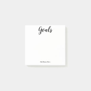 Girly Modern Cosy Goals Post-It® Notes, 3" x 3" Post-it Notes