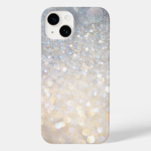 Girly Modern Gold Glitter Print iPhone 14 Case