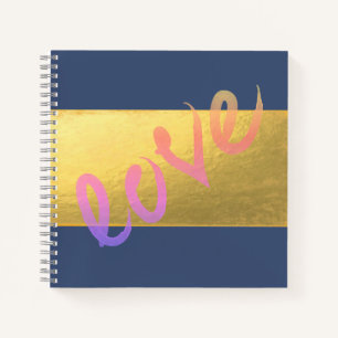 Girly Modern Gold ,Love Notebook