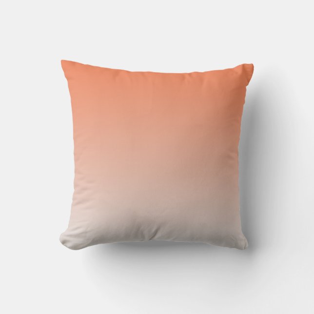 Girly Modern Orange Ombre Cushion (Front)