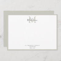Girly Modern Pastel Grey Handlettered Monogram N