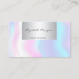 Girly Modern Professional Charming Holographic Business Card