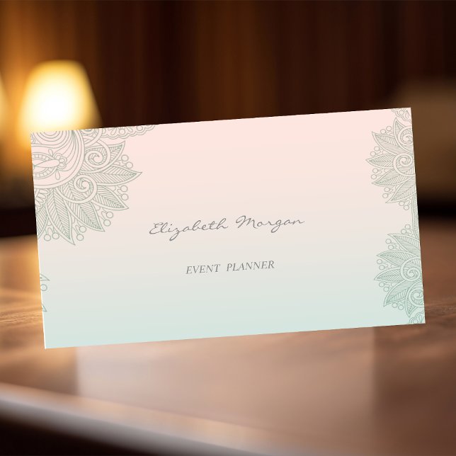 Girly Modern Professional Charming,Lace Business Card (Creator Uploaded)