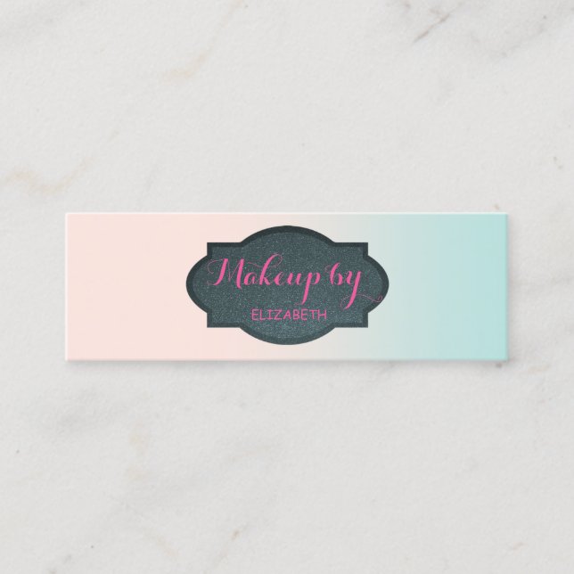Girly Modern Professional Mini Business Card (Front)