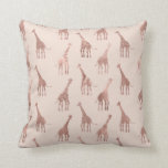 Girly Modern Rose Gold Blush Pink Giraffes Cushion<br><div class="desc">This pattern is a modern depiction of a classic animal print pattern. It features a faux printed rose gold foil giraffe pattern which is overlaid with various textures: glitter, stripes, bling, sequins, and more. It's a girly and glamourous take on an adorable print. Enjoy this fashionable and stylish design for...</div>