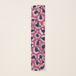 Girly Modern Rose Gold Navy Purple Leopard Print Scarf<br><div class="desc">Girly, modern, chic, and pretty faux printed rose gold and navy blue hand drawn leopard animal print pattern on a fuchsia pink background. ***IMPORTANT DESIGN NOTE: For any custom design request such as matching product requests, colour changes, placement changes, or any other change request, please click on the "CONTACT" button...</div>