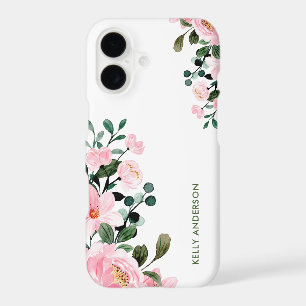 Girly Modern Watercolor Floral Foliage Decal