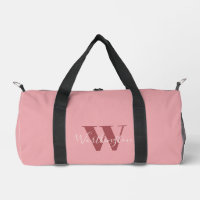 Girly Monogram and Name pink blush red