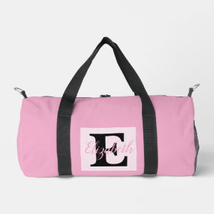 Girly Monogram and Name pink purple Luggage Duffle Bag