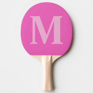 girly monograms ombre dusty rose blush pink ping pong paddle