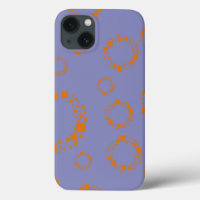 girly orange purple circle squares pattern dizzy
