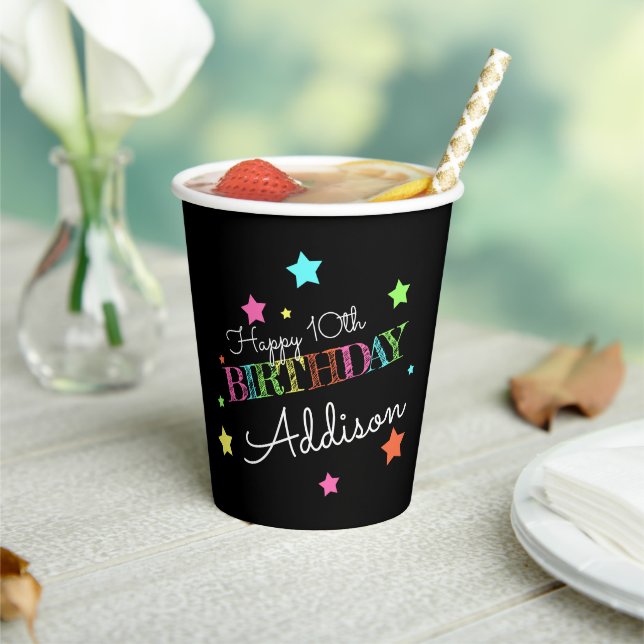 Girly Pajama Party Birthday Paper Cups (Insitu)