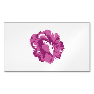 Girly, Pale Megenta, Royal Health Magnetic Business Card