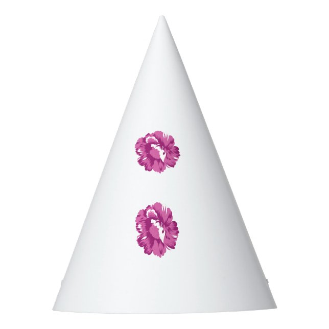 Girly, Pale Megenta, Royal Health Party Hat (Front)